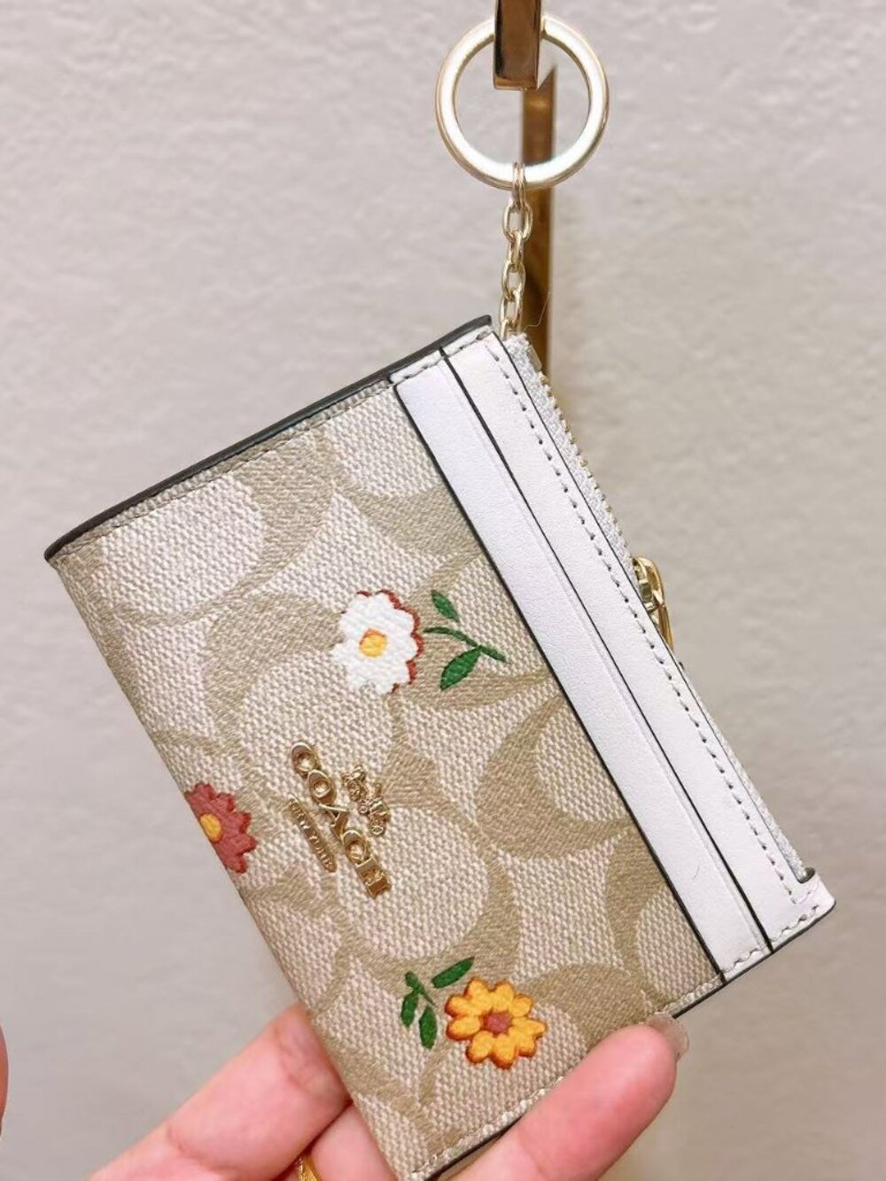 NWT Coach CH481 Mini Skinny Id Case In Signature Canvas